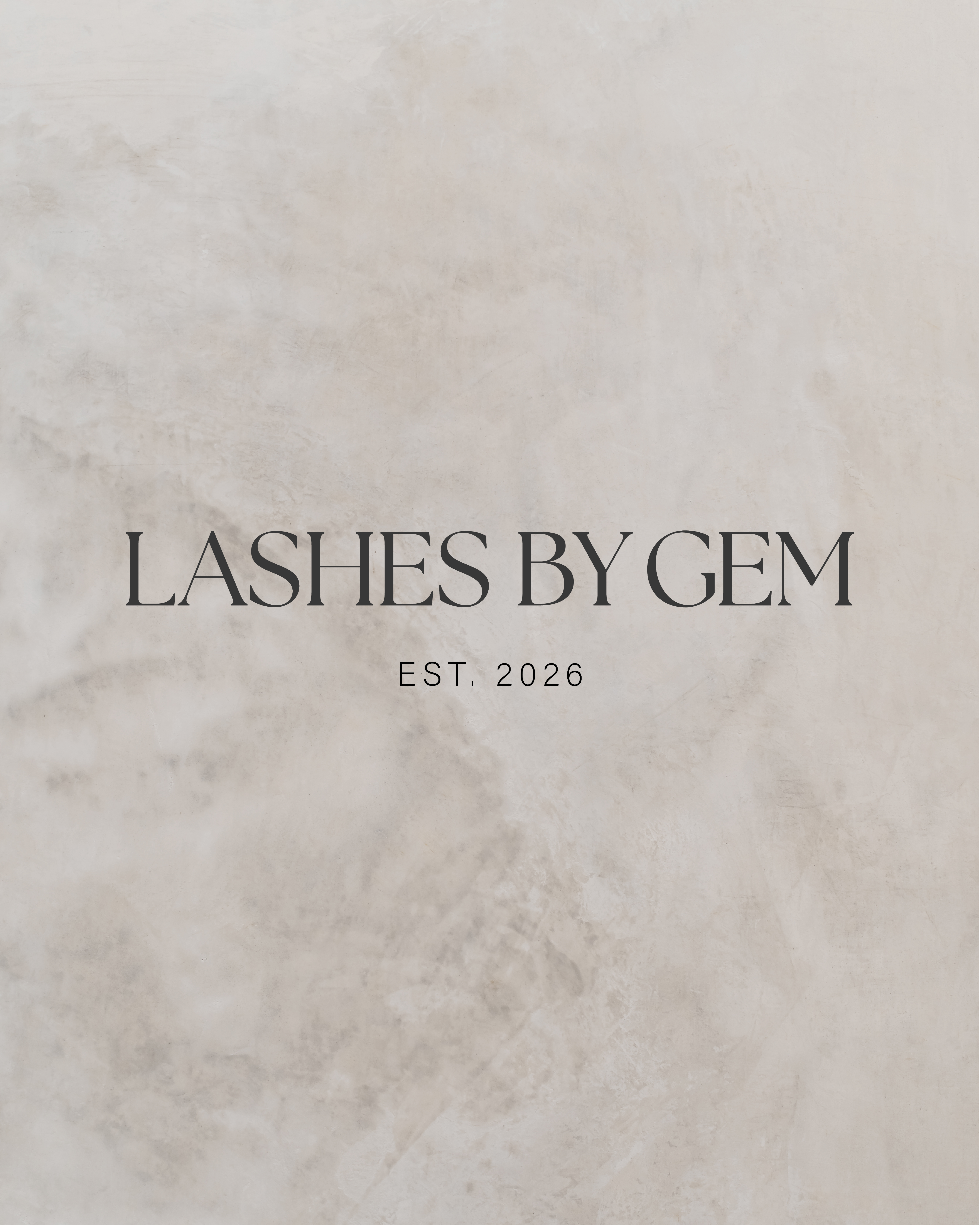 Lashes by Gem brand identity application