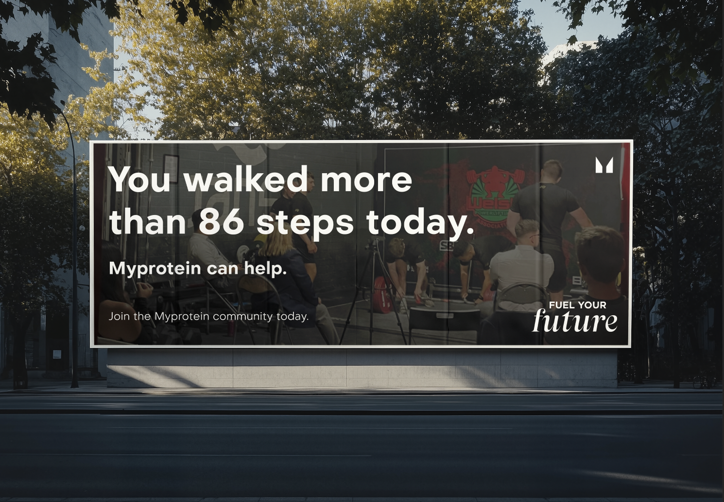 Conceptual Fuel Your Future billboard about achieving more than expected