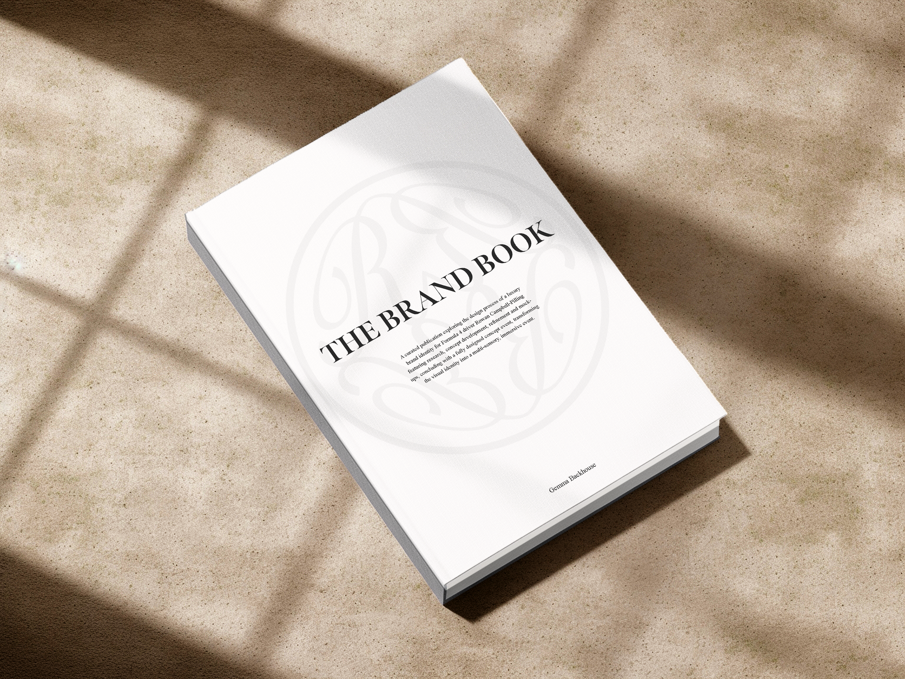The Rowan Campbell-Pilling brand book presented on a textured surface