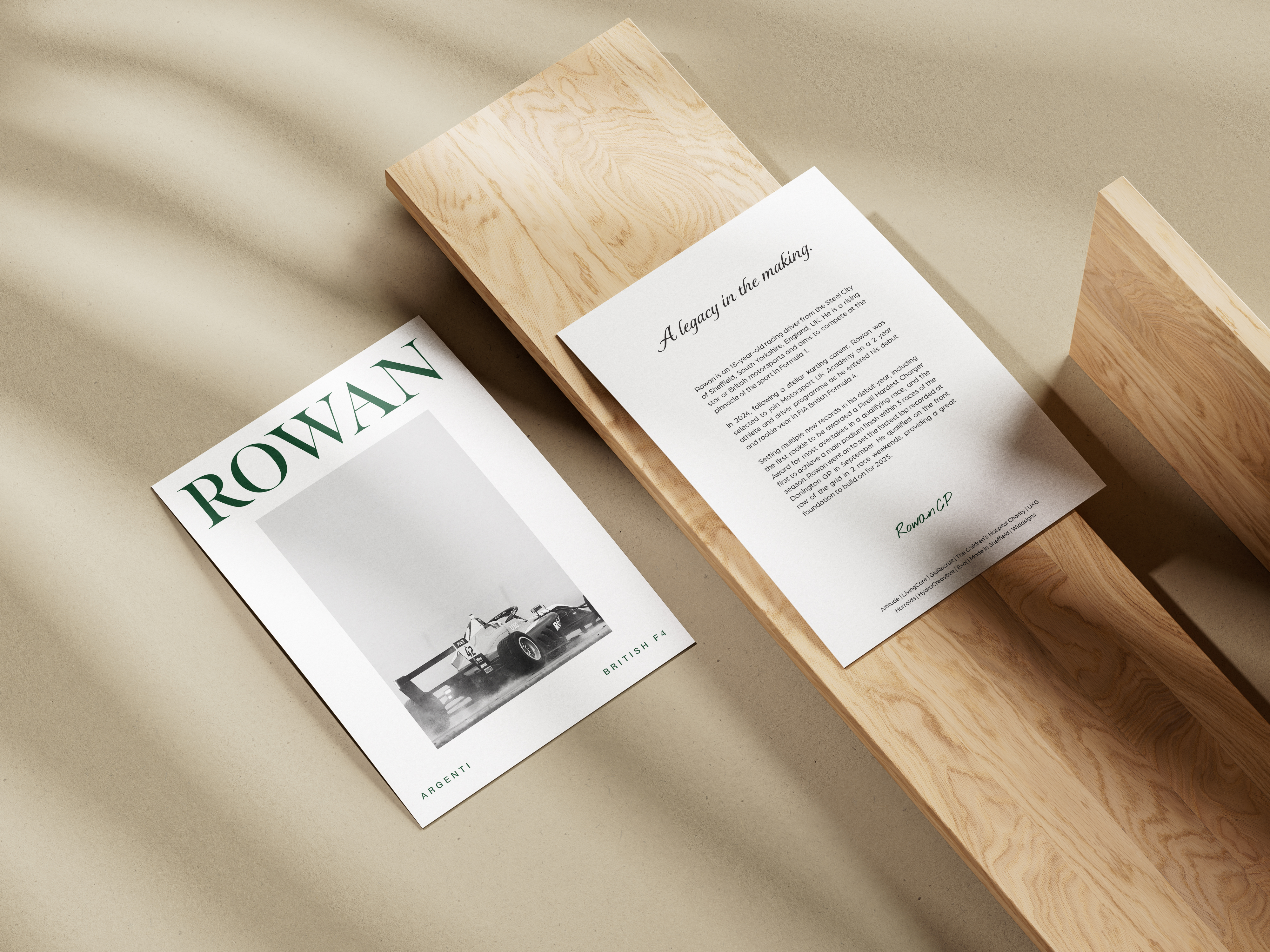 First Rowan Campbell-Pilling collectible driver card